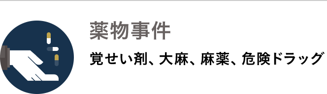 薬物事件　覚せい剤、大麻、麻薬、危険ドラッグ