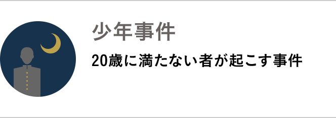 少年事件　20歳に満たない者が起こす事件